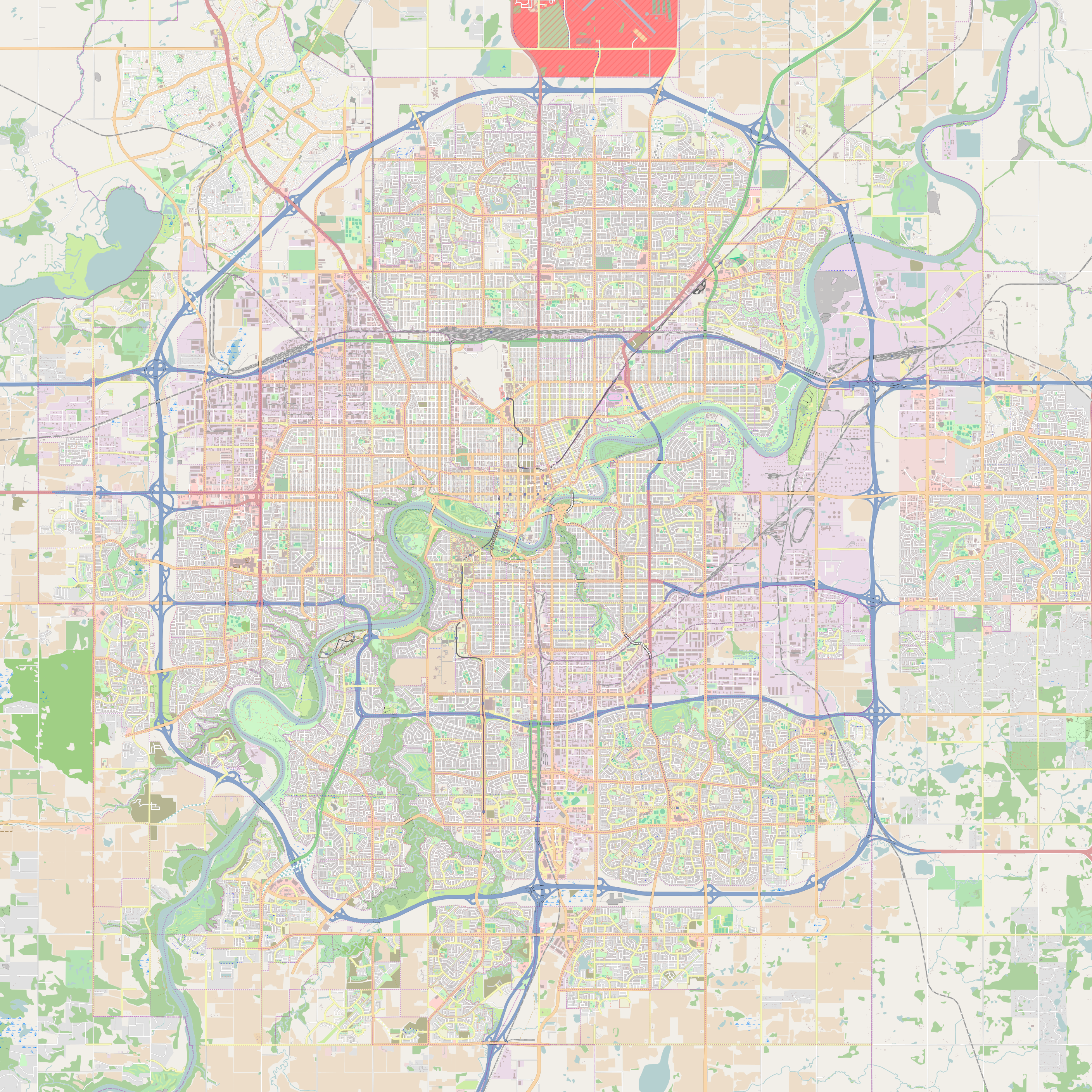 Map of Edmonton
